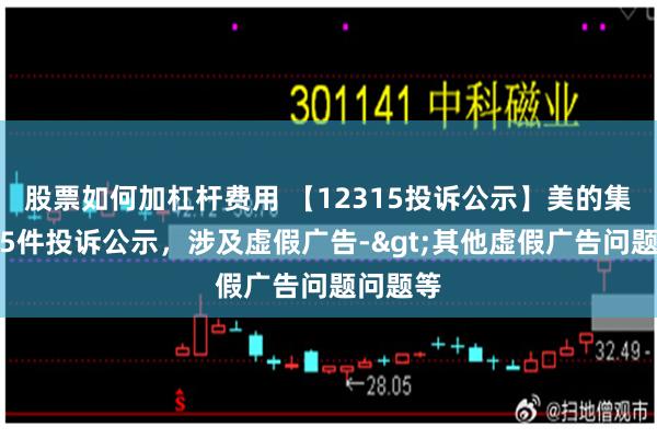 股票如何加杠杆费用 【12315投诉公示】美的集团新增5件投诉公示，涉及虚假广告->其他虚假广告问题问题等