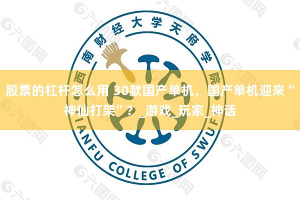 股票的杠杆怎么用 30款国产单机，国产单机迎来“神仙打架”？_游戏_玩家_神话