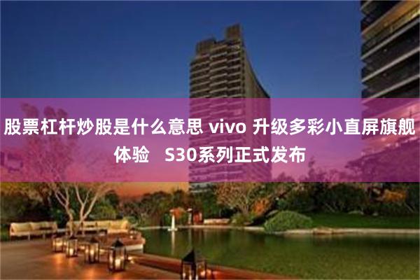 股票杠杆炒股是什么意思 vivo 升级多彩小直屏旗舰体验   S30系列正式发布