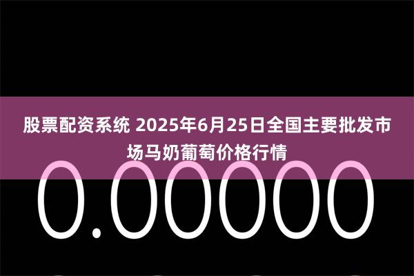 股票配资系统 2025年6月25日全国主要批发市场马奶葡萄价格行情
