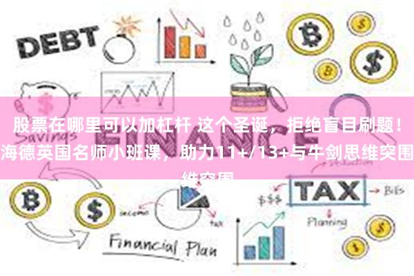 股票在哪里可以加杠杆 这个圣诞,拒绝盲目刷题!海德英国名师小班课,助力11+/13+与牛剑思维突围